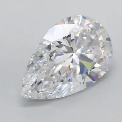 1.59ct D VVS2 Rare Carat Ideal Cut Pear Lab Grown Diamond