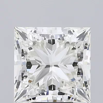 6.21ct G VVS2 Rare Carat Ideal Cut Princess Lab Grown Diamond