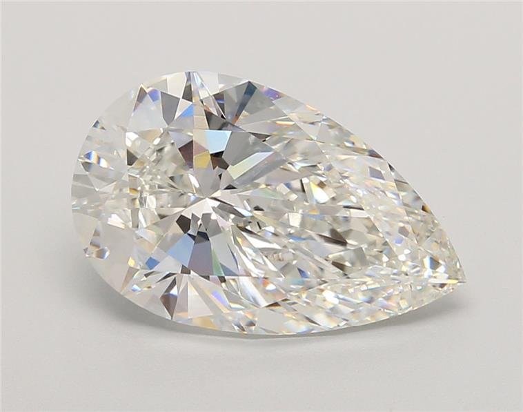 5.06ct F VVS2 Rare Carat Ideal Cut Pear Lab Grown Diamond
