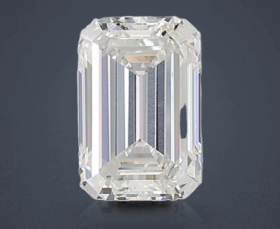 9.09ct F VVS2 Rare Carat Ideal Cut Emerald Lab Grown Diamond