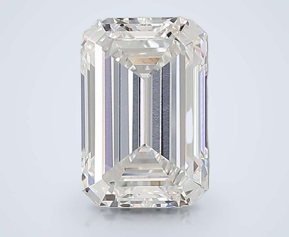9.09ct F VVS2 Rare Carat Ideal Cut Emerald Lab Grown Diamond