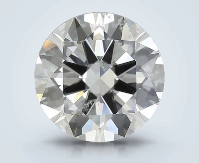 5.20ct I SI2 Rare Carat Ideal Cut Round Diamond