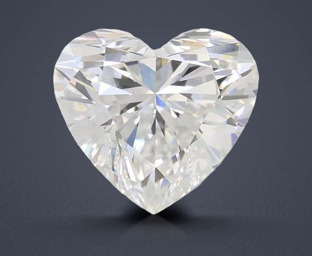 3.03ct F VS1 Rare Carat Ideal Cut Heart Lab Grown Diamond