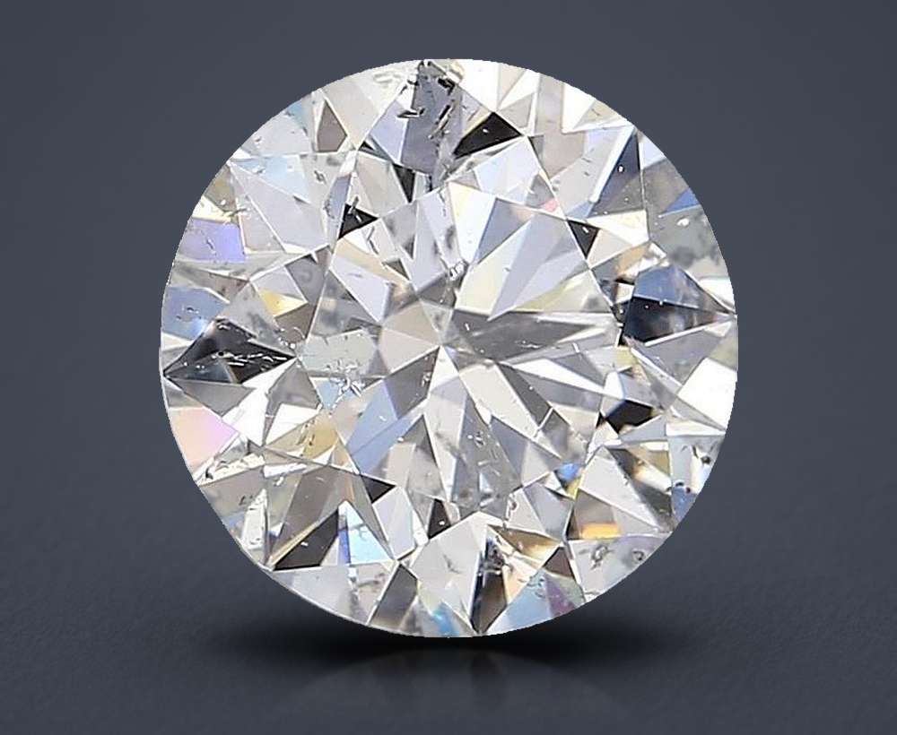 3.01ct E SI2 Rare Carat Ideal Cut Round Diamond