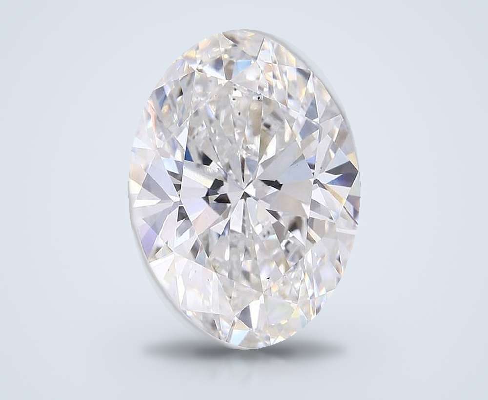11.04ct F VS2 Rare Carat Ideal Cut Oval Lab Grown Diamond