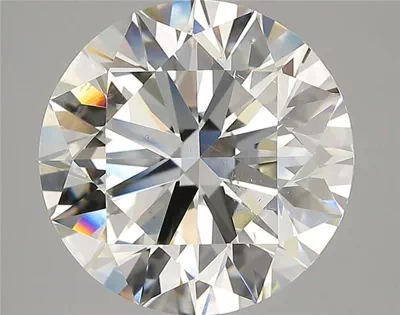 6.03ct I SI2 Rare Carat Ideal Cut Round Diamond