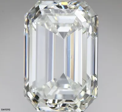 6.01ct H VS2 Excellent Cut Emerald Diamond