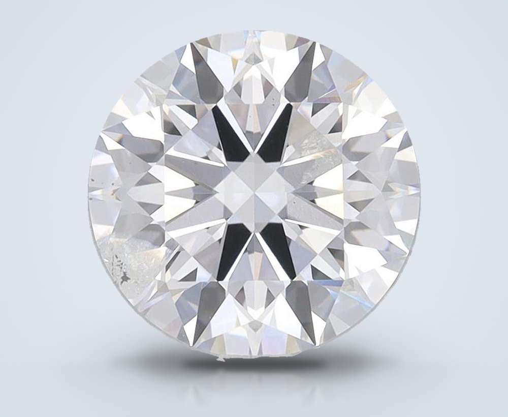 3.06ct E SI2 Rare Carat Ideal Cut Round Lab Grown Diamond
