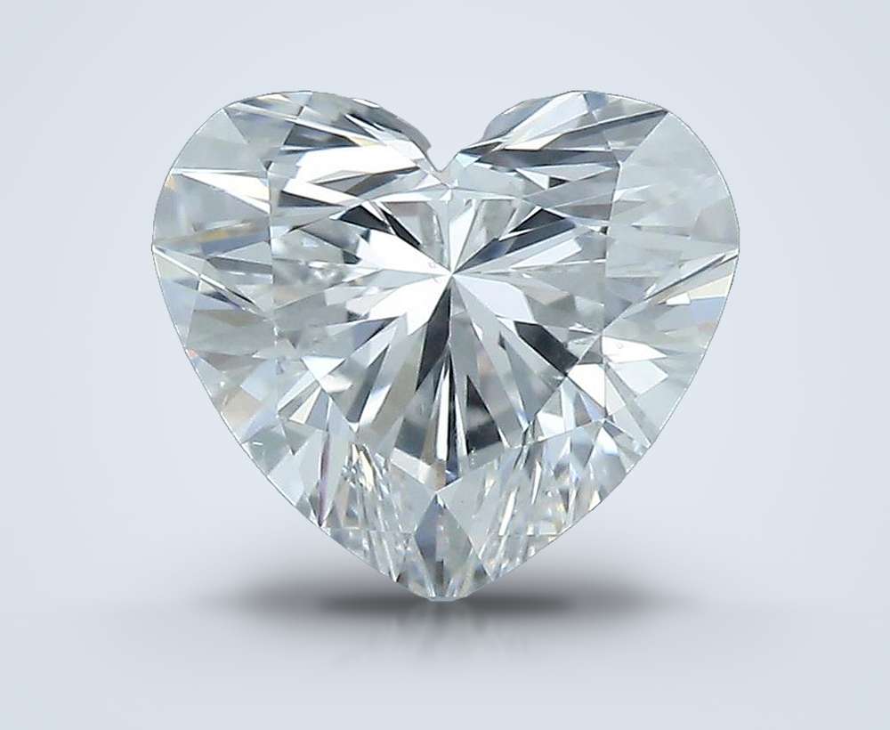 0.64ct F SI2 Rare Carat Ideal Cut Heart Diamond