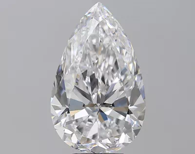 7.00ct D FL Rare Carat Ideal Cut Pear Diamond
