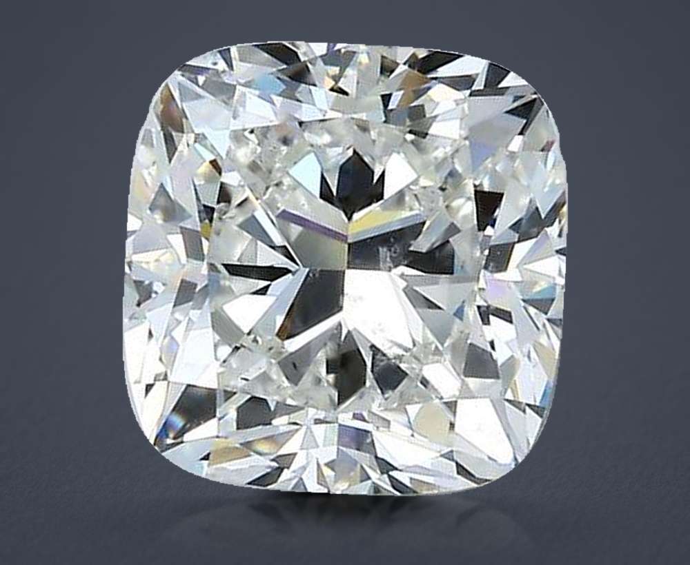 3.03ct I SI2 Rare Carat Ideal Cut Cushion Diamond