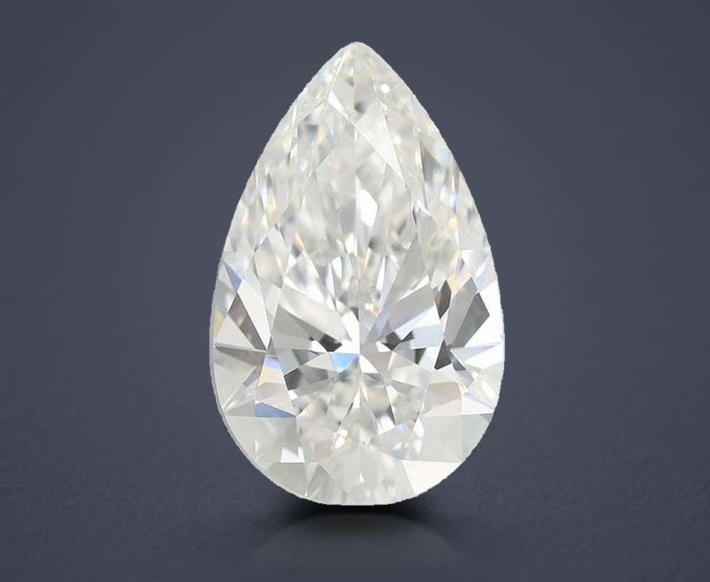 5.03ct F VS1 Rare Carat Ideal Cut Pear Lab Grown Diamond