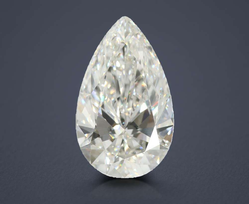 3.48ct F VS1 Rare Carat Ideal Cut Pear Lab Grown Diamond