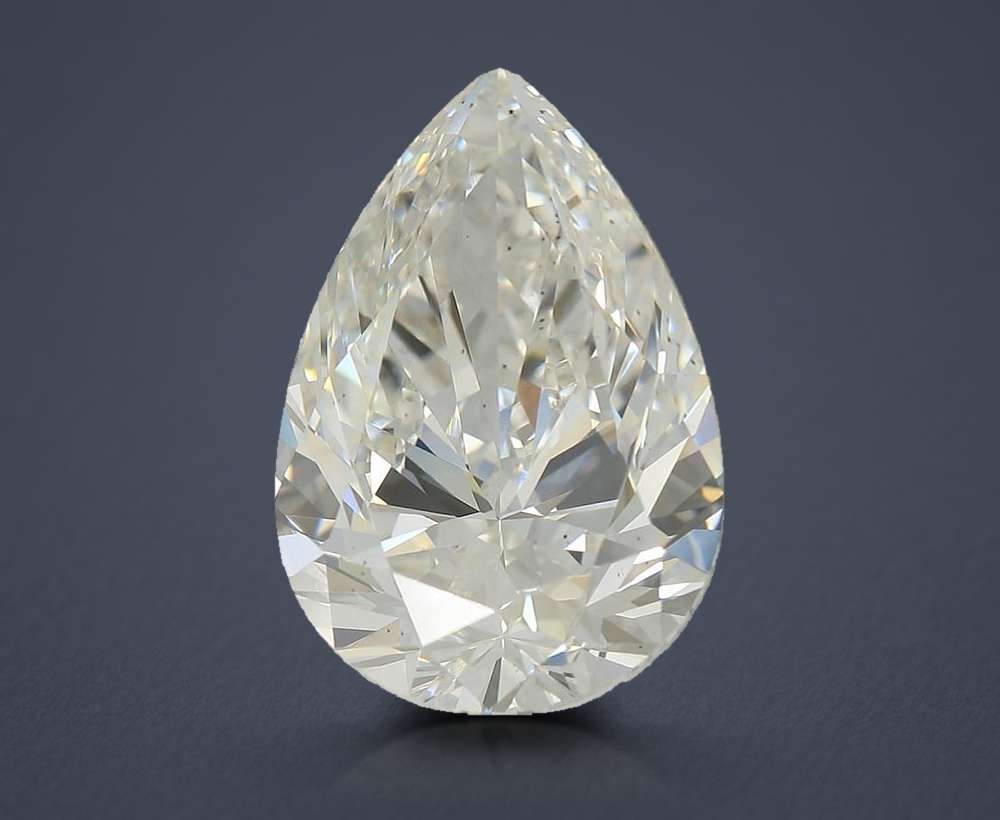 4.58ct F VS2 Rare Carat Ideal Cut Pear Lab Grown Diamond