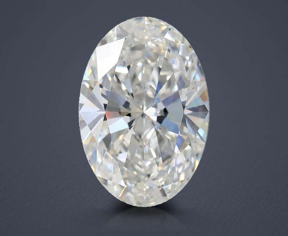 3.04ct E VS1 Rare Carat Ideal Cut Oval Lab Grown Diamond