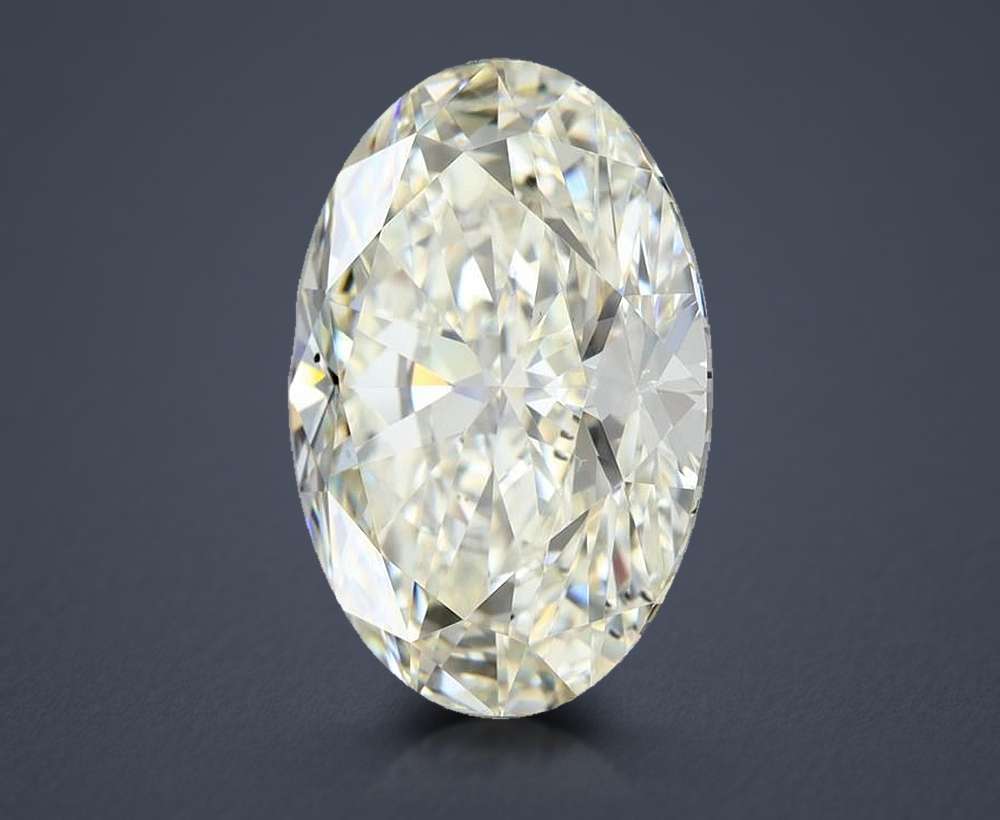 4.01ct K SI1 Rare Carat Ideal Cut Oval Diamond