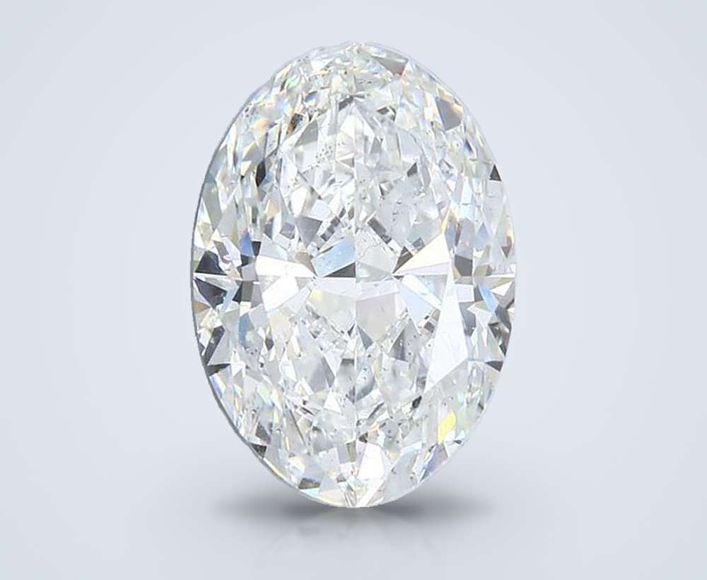 6.02ct G SI2 Rare Carat Ideal Cut Oval Diamond