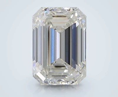 5.05ct G VVS2 Rare Carat Ideal Cut Emerald Lab Grown Diamond