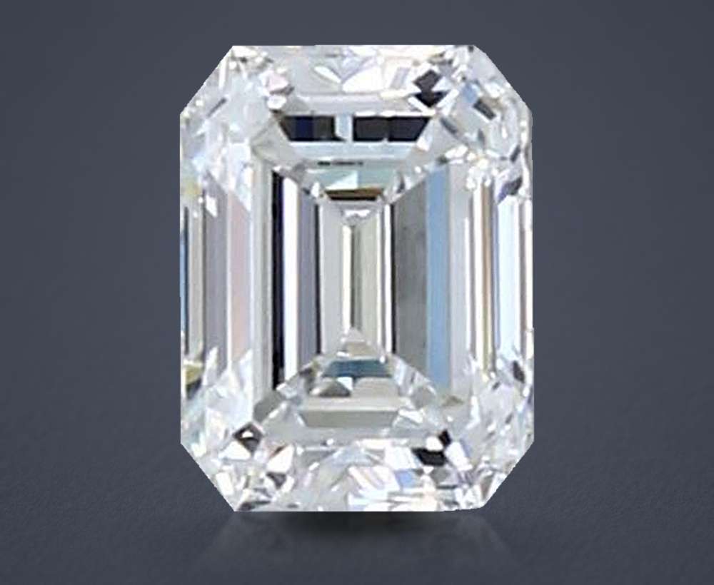 0.42ct F VVS1 Very Good Cut Emerald Diamond