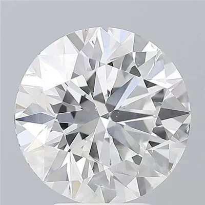 4.02ct F SI2 Rare Carat Ideal Cut Round Diamond