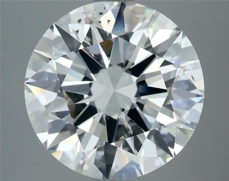 5.06ct K SI2 Rare Carat Ideal Cut Round Diamond