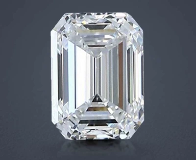 0.61ct F VVS1 Rare Carat Ideal Cut Emerald Diamond
