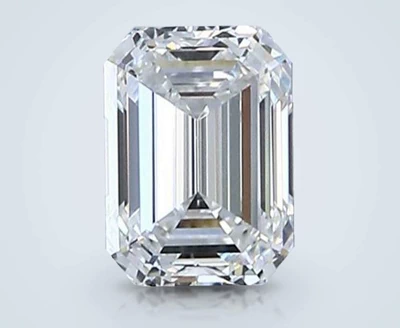 0.61ct F VVS1 Rare Carat Ideal Cut Emerald Diamond