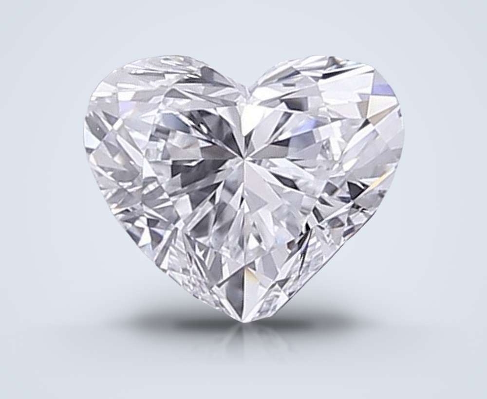 1.02ct D VVS2 Rare Carat Ideal Cut Heart Lab Grown Diamond