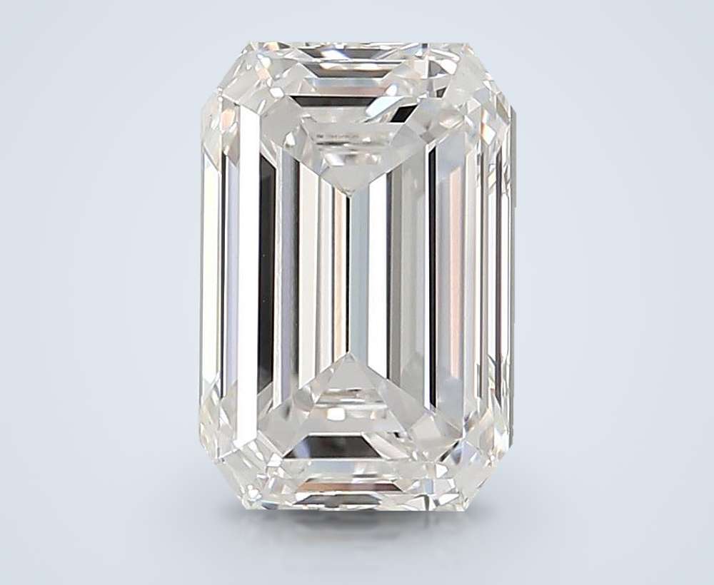 6.07ct F VVS2 Rare Carat Ideal Cut Emerald Lab Grown Diamond