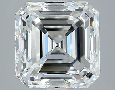4.22ct F VS2 Rare Carat Ideal Cut Asscher Diamond