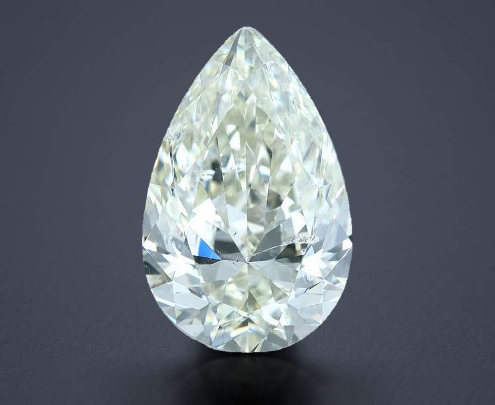 4.02ct J SI2 Rare Carat Ideal Cut Pear Diamond