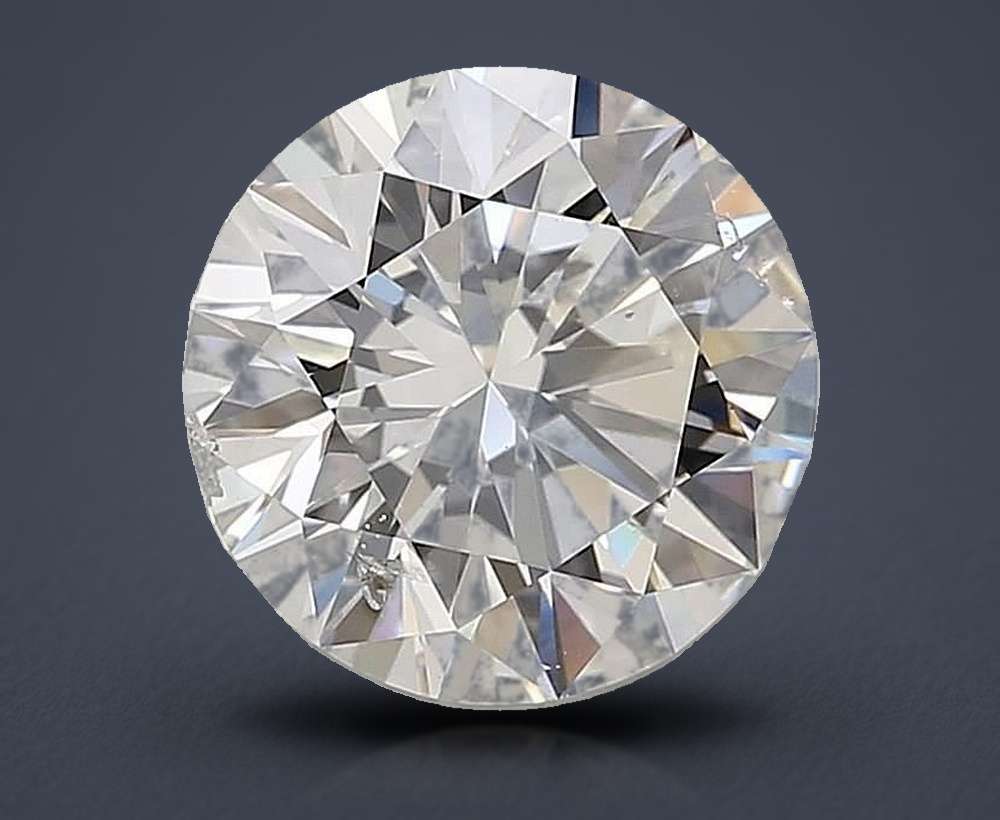 3.01ct E SI2 Rare Carat Ideal Cut Round Diamond