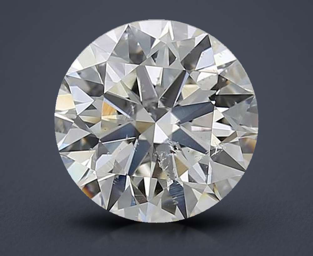 3.50ct J SI2 Rare Carat Ideal Cut Round Diamond