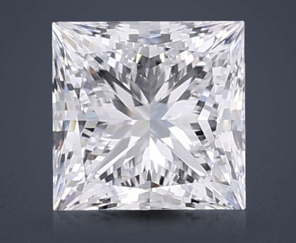 1.02ct D VVS2 Rare Carat Ideal Cut Princess Lab Grown Diamond