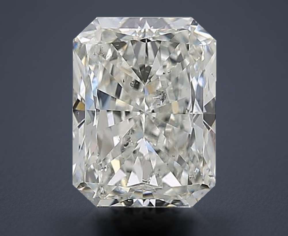 3.02ct I SI2 Rare Carat Ideal Cut Radiant Diamond