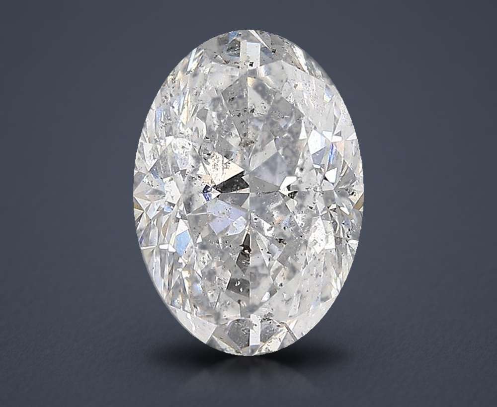 3.02ct E SI2 Rare Carat Ideal Cut Oval Diamond