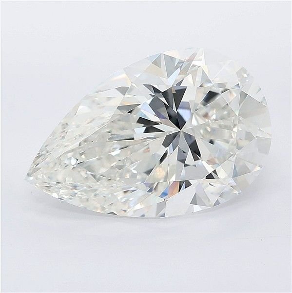 7.00ct F VVS2 Very Good Cut Pear Lab Grown Diamond