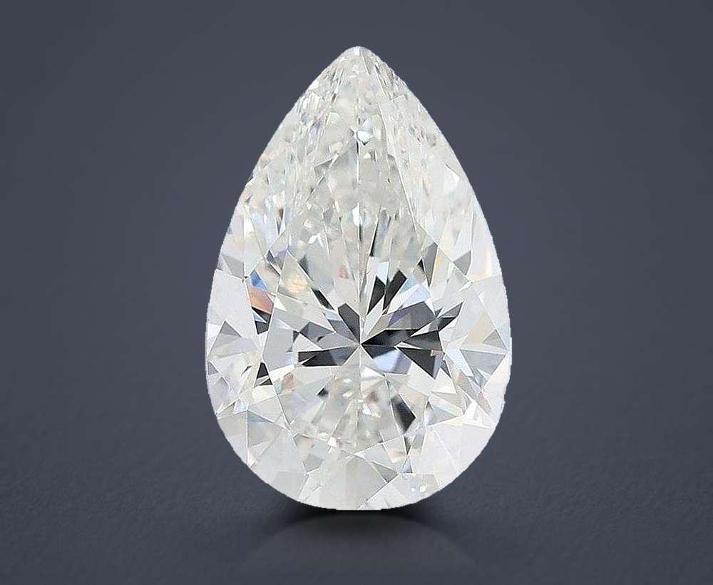 7.00ct F VVS2 Very Good Cut Pear Lab Grown Diamond