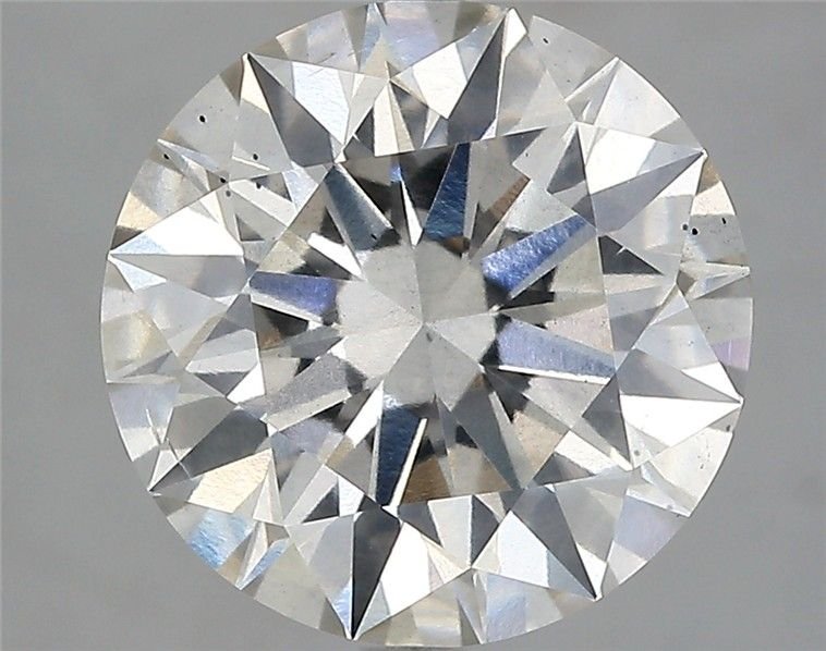 5.04ct G SI2 Rare Carat Ideal Cut Round Diamond