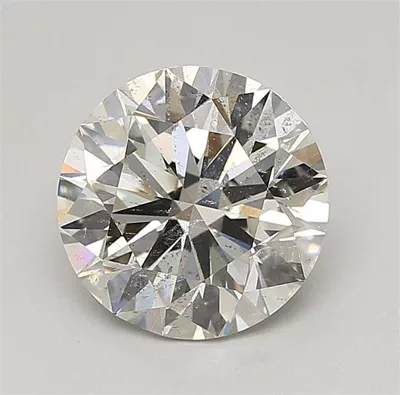 3.01ct J SI2 Rare Carat Ideal Cut Round Diamond