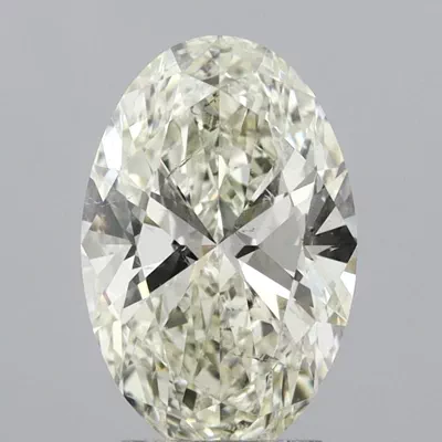 3.03ct K SI1 Rare Carat Ideal Cut Oval Diamond