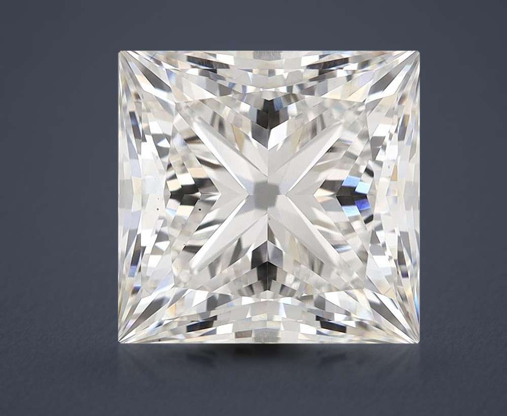 6.44ct F VS1 Rare Carat Ideal Cut Princess Lab Grown Diamond