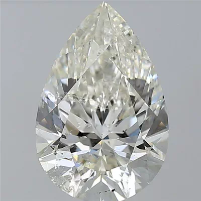 4.05ct J SI2 Rare Carat Ideal Cut Pear Diamond