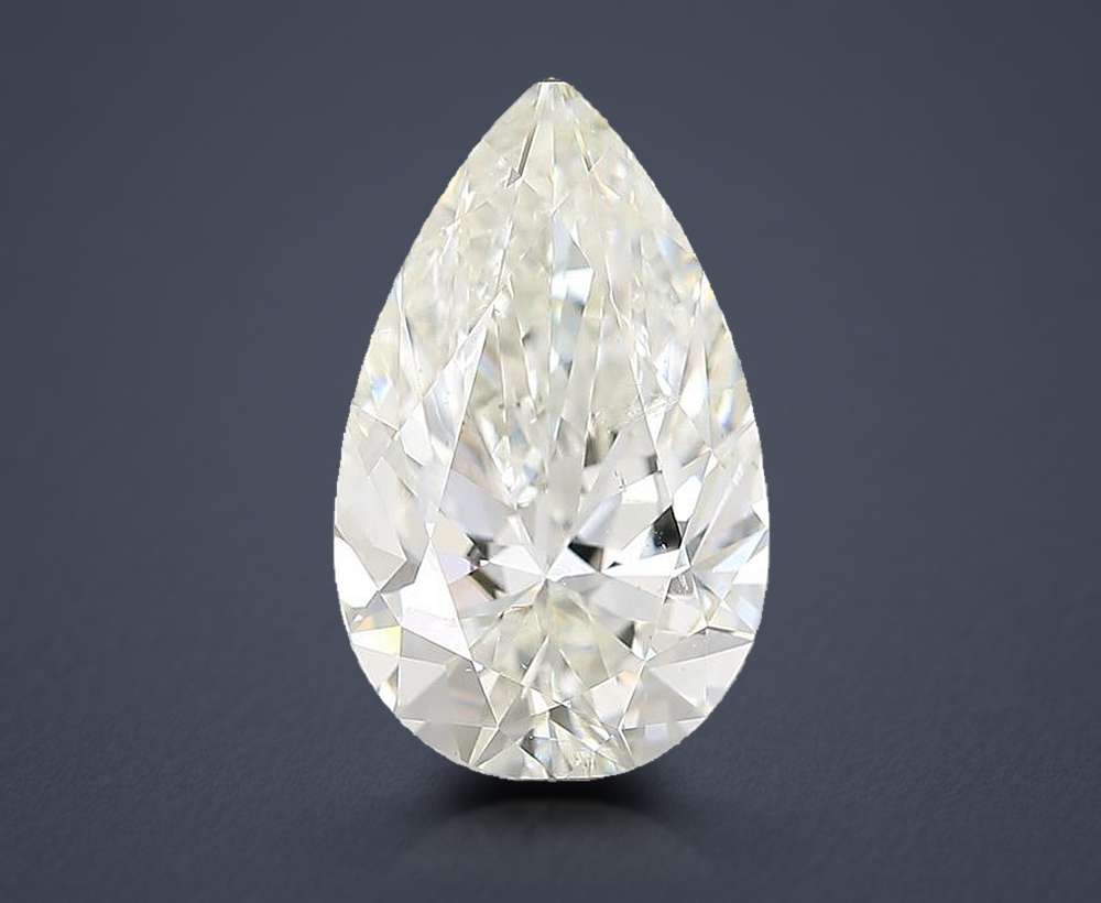 3.52ct J SI2 Rare Carat Ideal Cut Pear Diamond
