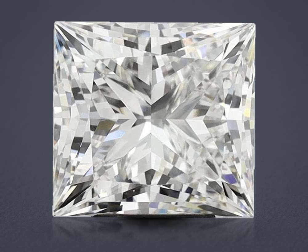 5.23ct G VVS2 Rare Carat Ideal Cut Princess Lab Grown Diamond