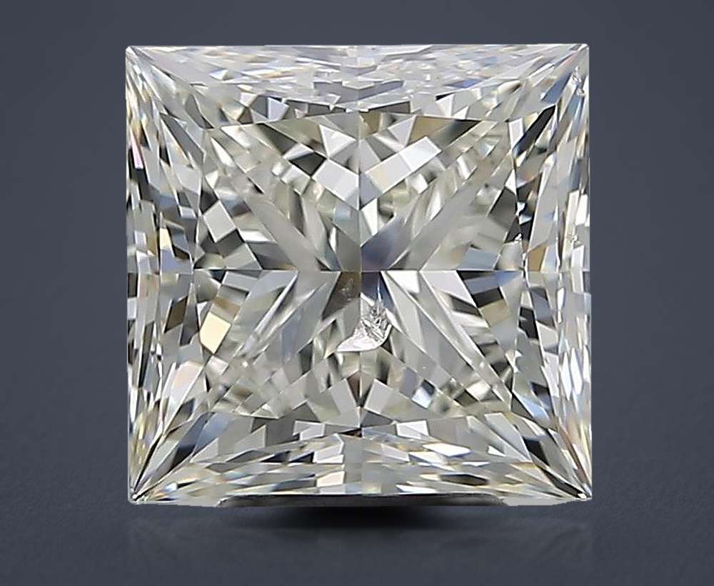 5.01ct I SI2 Rare Carat Ideal Cut Princess Diamond