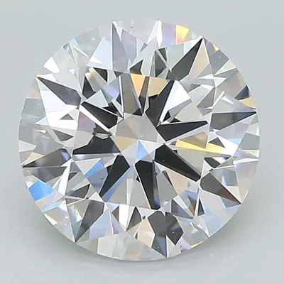 3.08ct D VS2 Rare Carat Ideal Cut Round Lab Grown Diamond