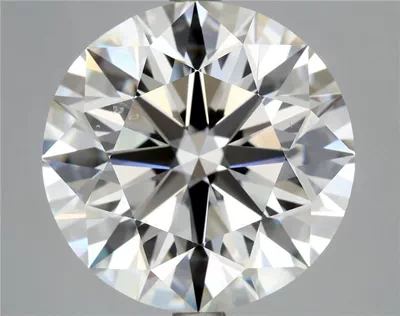 6.01ct F SI1 Rare Carat Ideal Cut Round Diamond