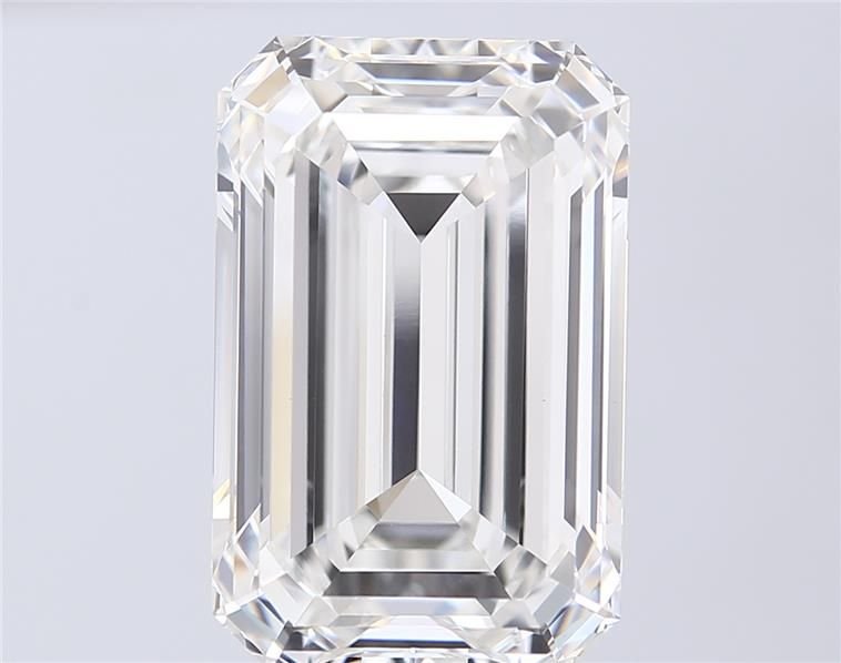 15.06ct F VVS2 Rare Carat Ideal Cut Emerald Lab Grown Diamond
