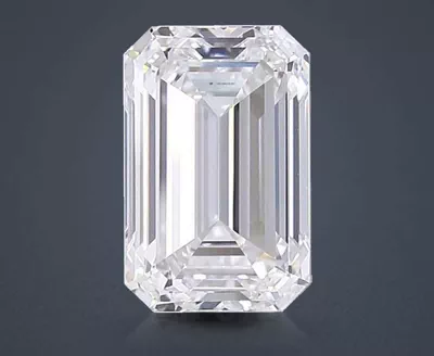 6.05ct E VVS2 Very Good Cut Emerald Lab Grown Diamond